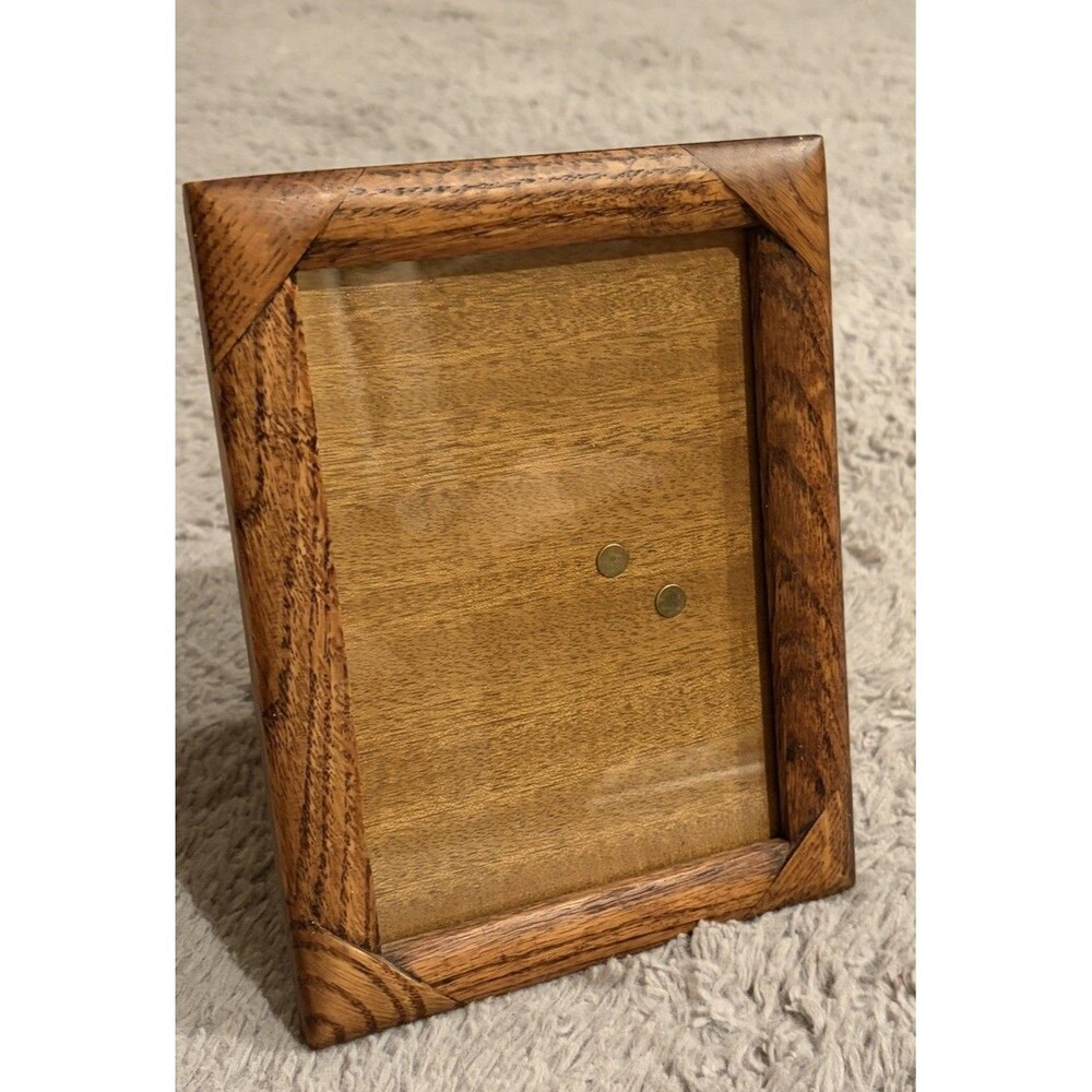 Vintage Russ Berrie Solid Wood Picture Frame Boho Rustic Tabletop